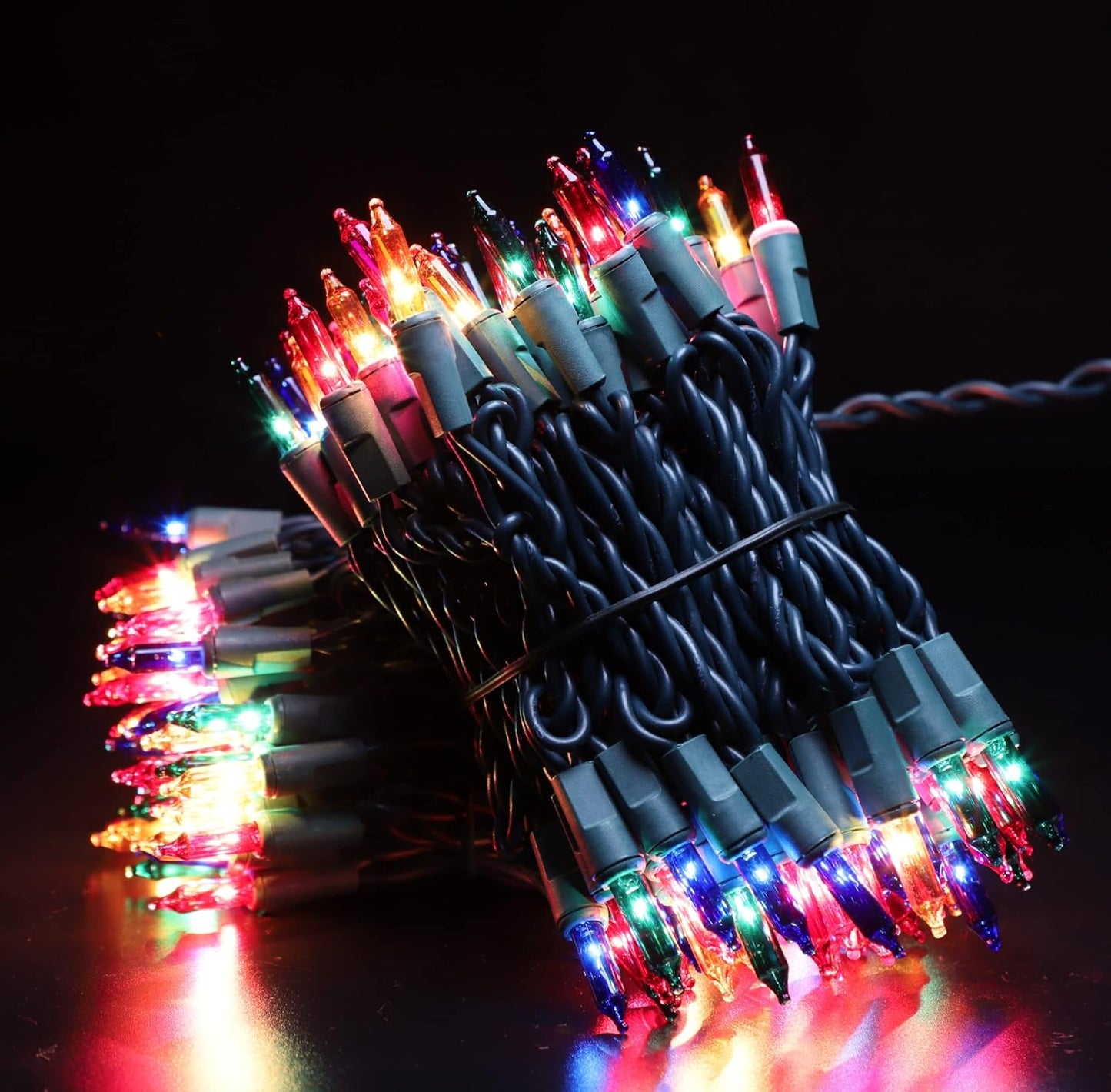 Green Wire,Multicolor,Incandescent Bulb 300 Mini String Lights for Indoor Christmas Tree Garland Birthday Wedding Party Festival Decoration