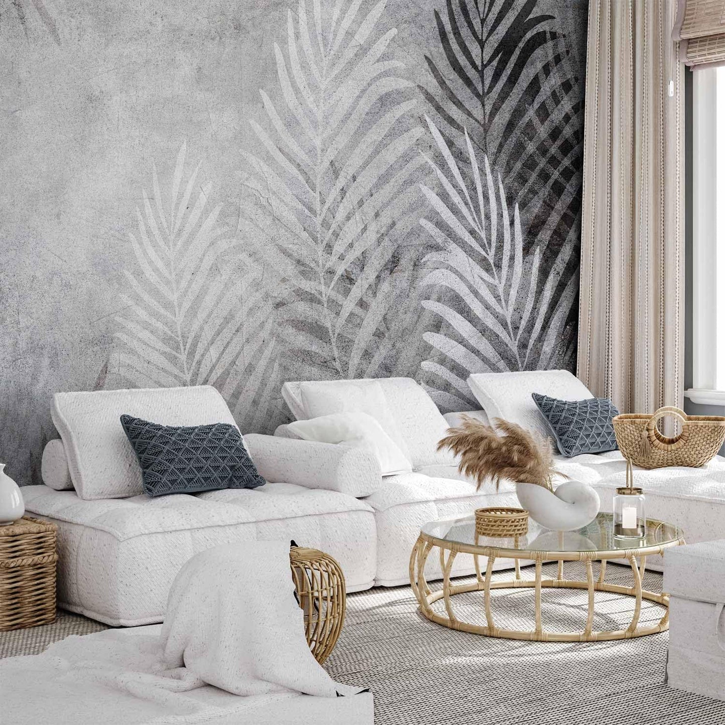 artgeist Wall Mural Leaves 157"x110"XXL Non-Woven Wallpaper Fleece Wall Decor Photo Print Picture Image Design Palm Abstract Nature Botanical b-C-0855-a-a