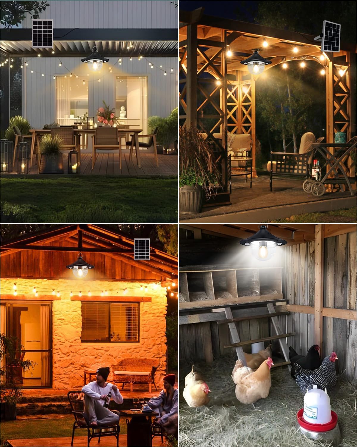 Solar Shed Light Outdoor Indoor 3000LM Solar Lights Daytime Available with Remote Control, Double Motion Sensor & 5 Lighting Modes, Solar Indoor Lights for Gazebo, Shed, Garage, Barn 2Pack