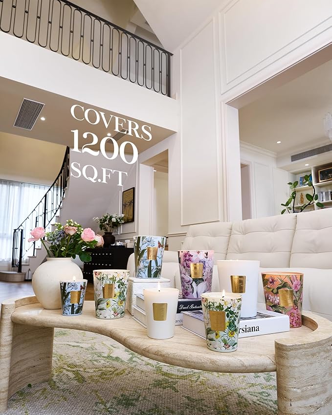 M&SENSE Ocean Escape Scented Natural Soy Wax Candle, 14.1oz 60 Hours Long Lasting Slow Burning Candles for Home Decor, Aromatherapy Candle for Stress Relief