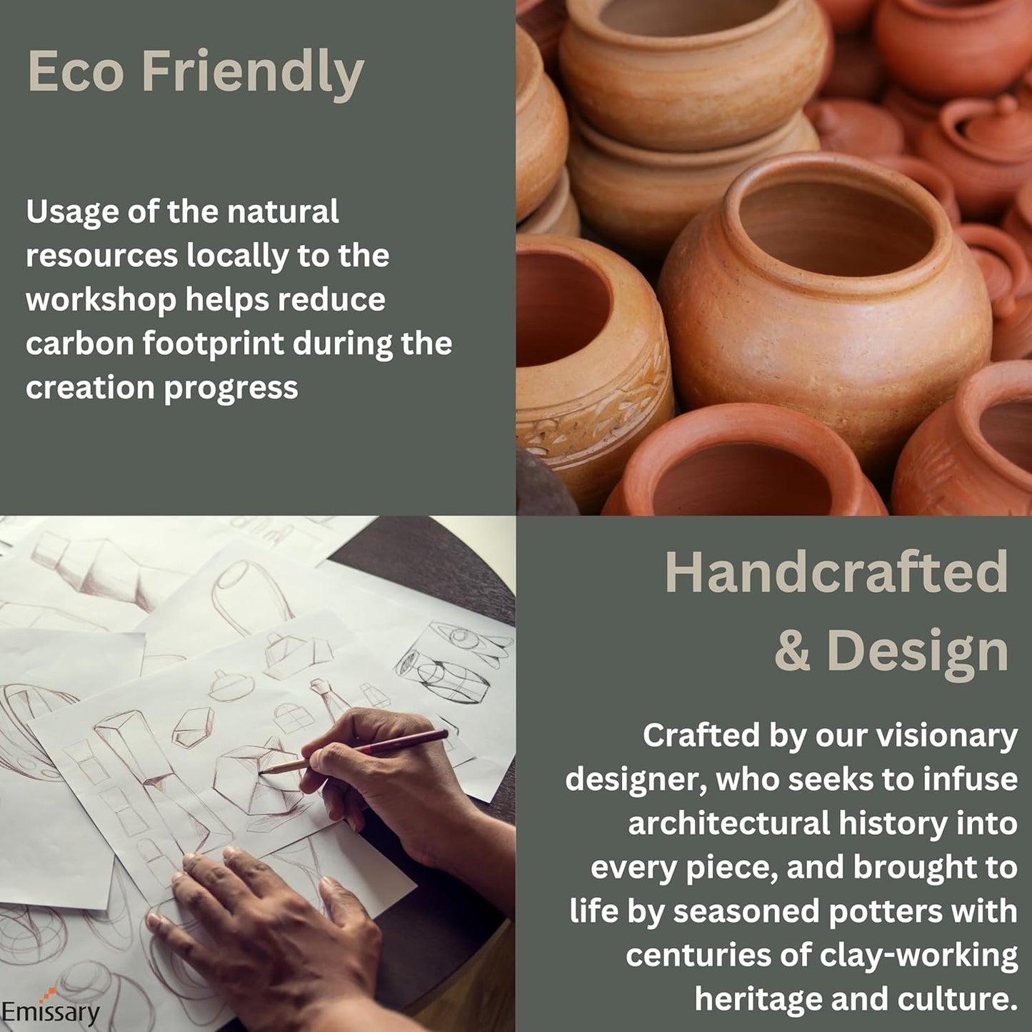 Emissary Round Stoneware Planter (Parent SKU 12012) (Cream, 16" D x 15" H)