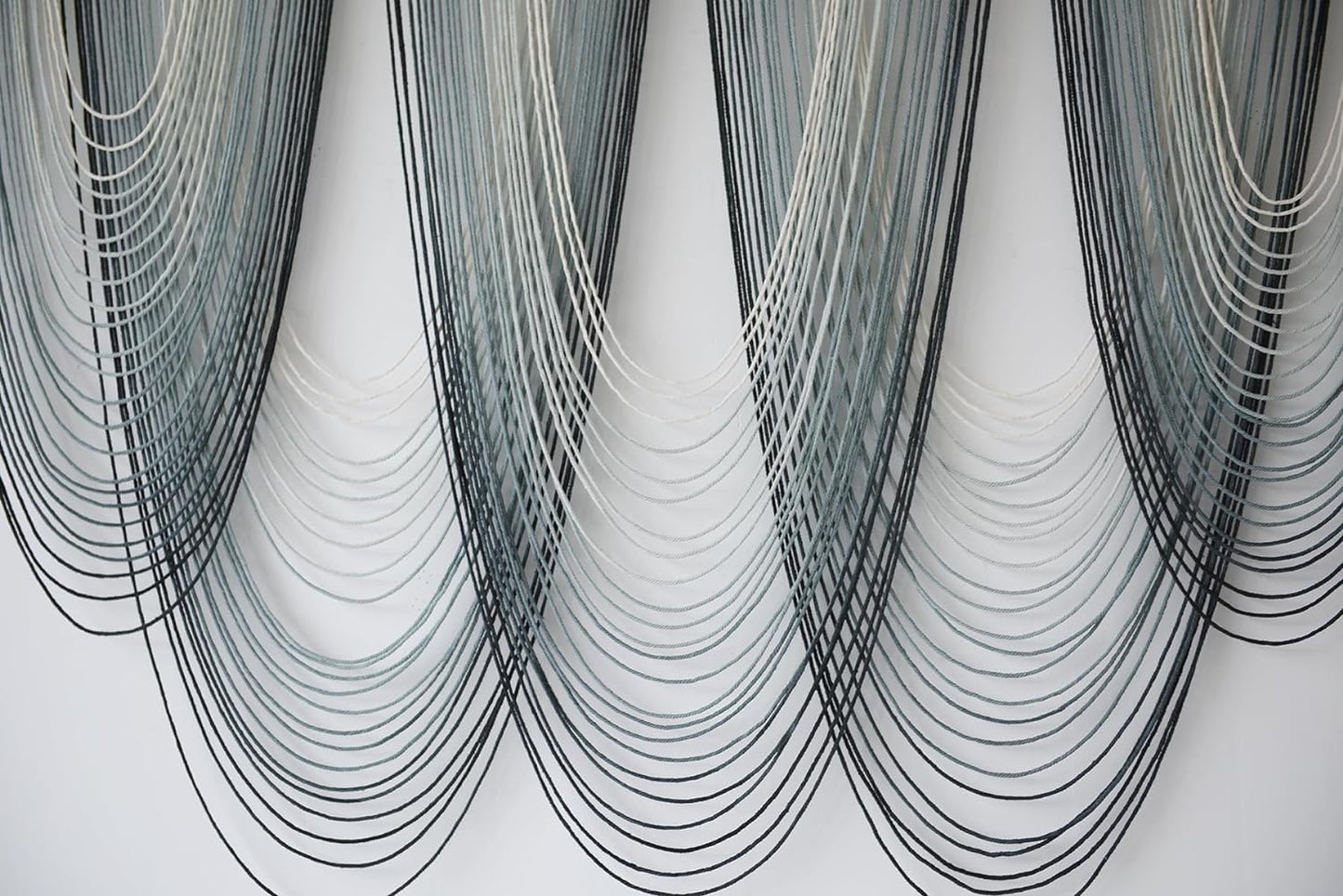 IOWER Large Macrame Wall Hanging Dip-Dyed Macrame Wall Decor Boho Wall Decor Craftsmanship Fiber Art 57" W x 41" L