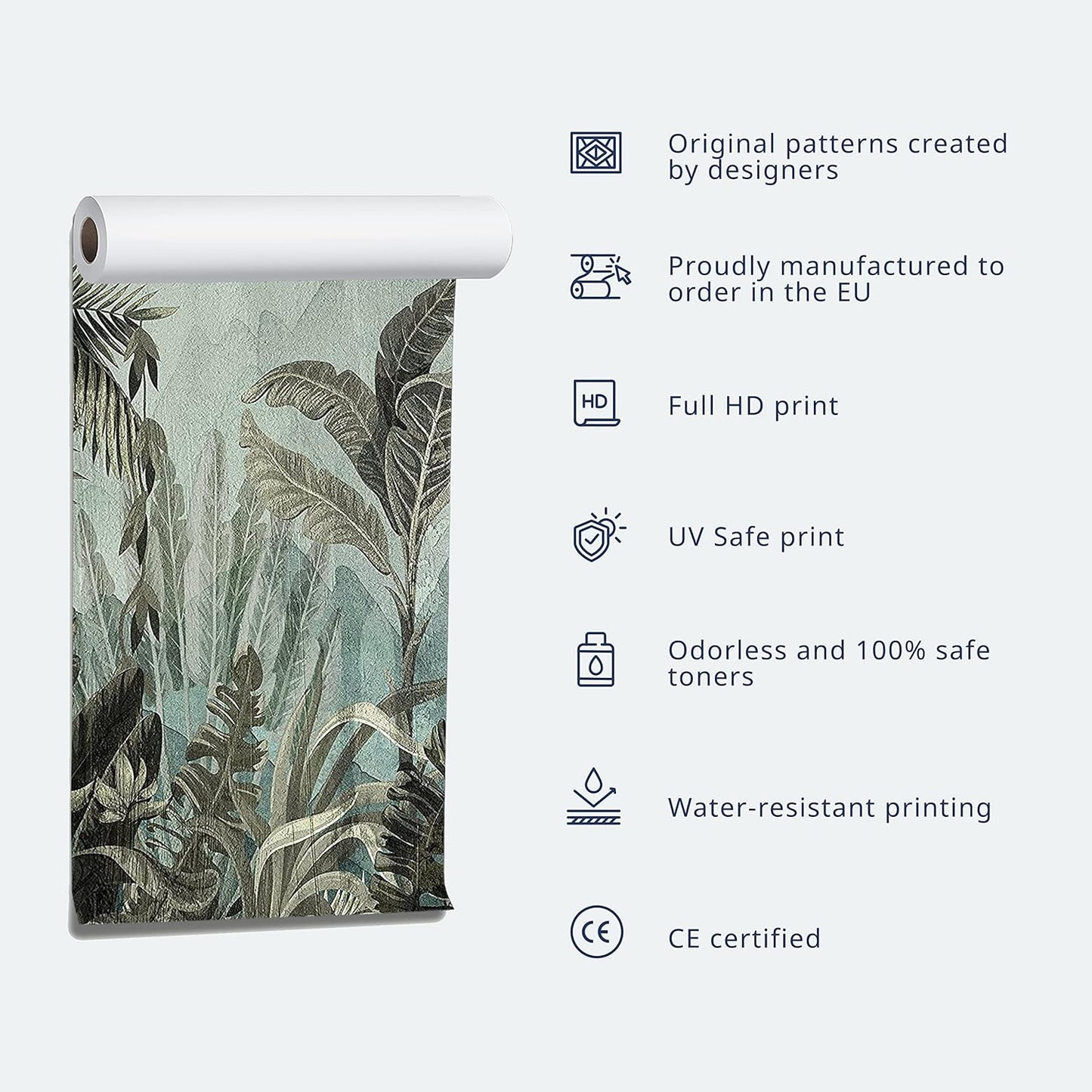 artgeist Premium Wall Mural Jungle 177x124 in - XXL Non-Woven Wallpaper Fleece Wall Decor Photo Print Picture Image Design Leaves Green Yellow Nature b-A-0825-a-a