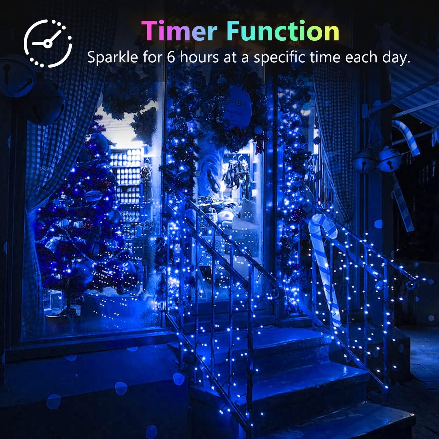 4 Pack 20FT 60LED Battery Operated Fairy Lights with Timer, Waterproof Battery String Lights Outdoor Indoor, Battery Twinkle Light for Bedroom Wedding Birthday Party Chirstmas (Blue)