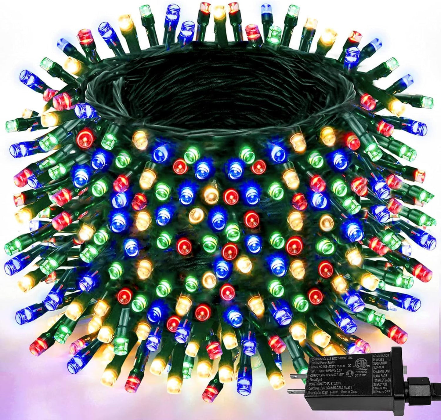 Upgraded 264FT 800 LED Christmas Lights Outdoor Indoor, Xmas Green Wire Plug In String Lights with Memory & Timer & 8 Modes, Waterproof Fairy Light for Tree Party Garden Christmas Decor (Multicolor)