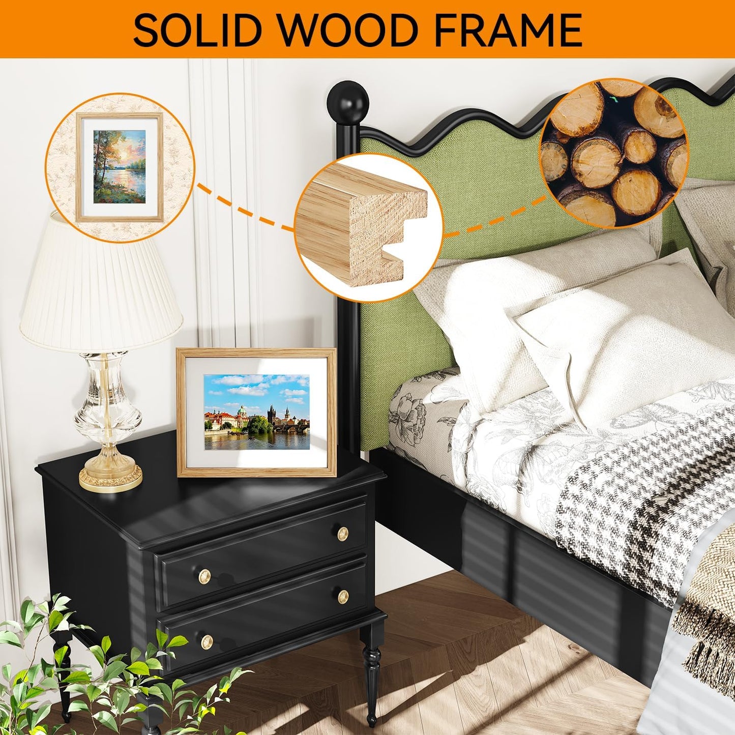 IBUYKE 8x10 Picture Frame,Solid Oak Wood 8x10 Photo Frame with Mat to 5x7,10x8 Picture Frames With Tempered Glass,Tabletop or Wall Mount Display,Home Decor,Natural Oak 8 x 10 Frame,UWPF0810N