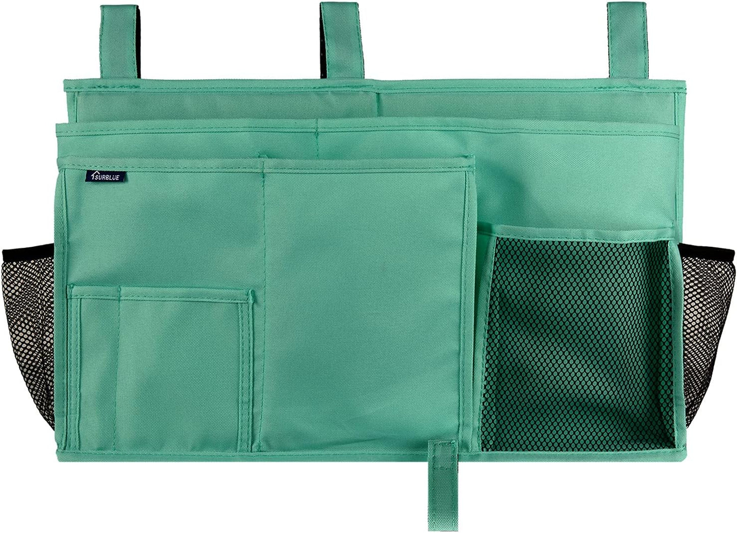 Surblue Caddy Hanging Organizer Bedside Storage Bag for Bunk and Hospital Beds, Green, L