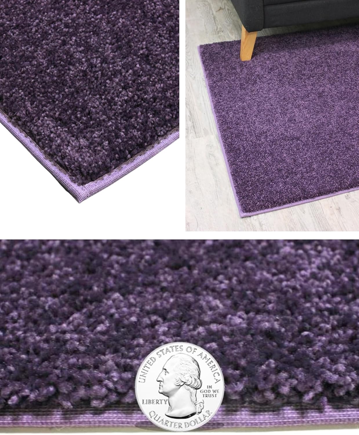 KOECKRITZ Soft and Colorful Kids Classroom Area Rugs (Passes Flammability Pill Test) Many Sizes and Bright Colors to Select from (9' Round, Eggplant)