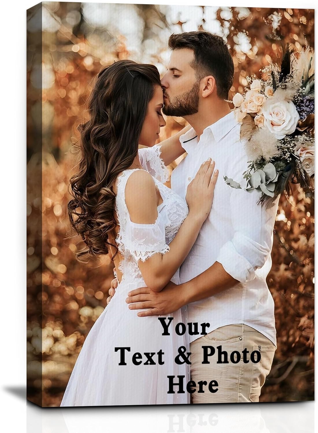 YUNART Ship Next Day - Custom Canvas Prints with Your Photos, Personalized Canvas with Pictures Print for Wall Art Bedroom, Customized Photo Gifts for Couple Men Women Mom Baby Dog Family - 24"x32"