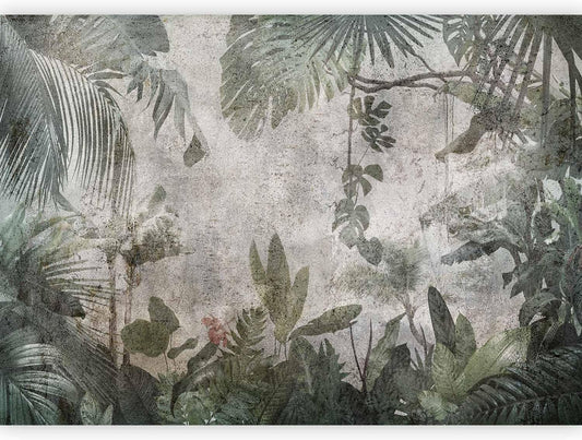 artgeist Wall Mural Tropical Leaves 138x101 in - XXL Non-Woven Wallpaper Fleece Wall Decor Photo Print Picture Image Design Landscape Jungle Nature Monstera Palm Leaves b-C-0821-a-a