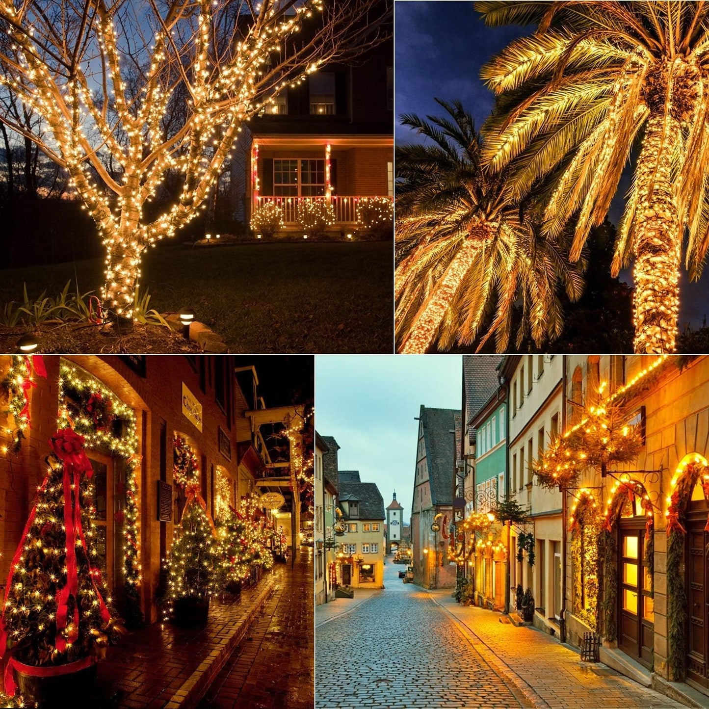 Christmas Led Mini String Lights, 67 Feet 200 LED Outdoor Mini Christmas Lights, Waterproof String Lights Plug in for Tree Wreath Garland Holiday Commercial Decorations, Warm White