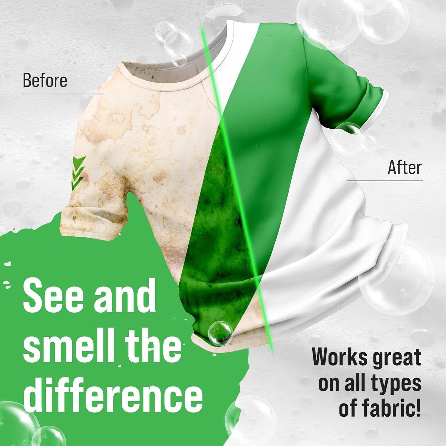 Rockin' Green Laundry Detergent, Plant based, All Natural Laundry Detergent Powder, Vegan and Biodegradable Odor Fighter, Safe for Sensitive Skin (Active Wear 120 Loads - Unscented)