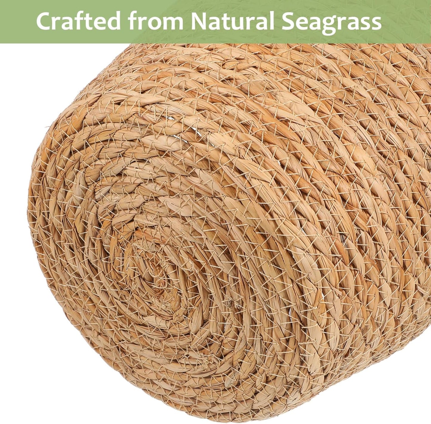 Woven Straw Flower Pot Seagrass Planters Basket Garden Plant Pot Containers Wicker Rattan Vase Sundries Organizer Storage Bins for Indoor Outdoor Plants