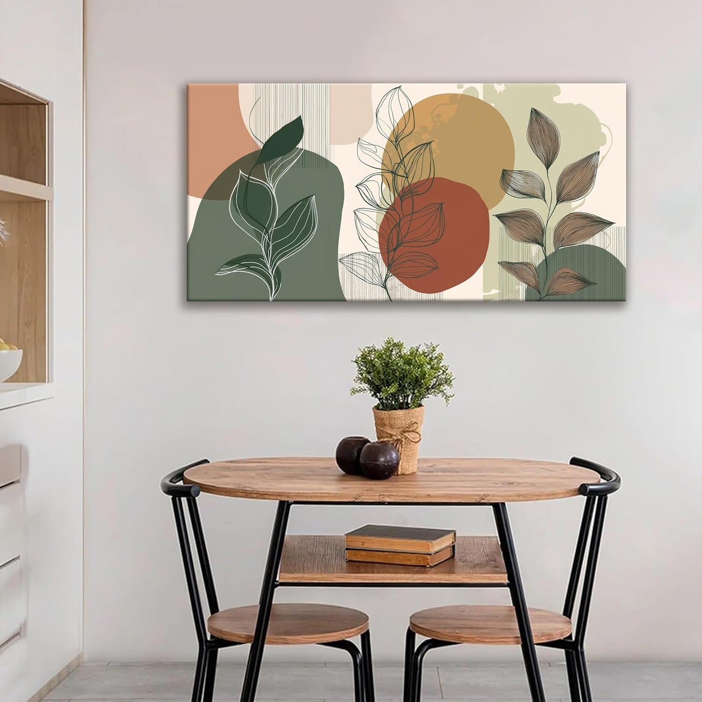 Tsomzxng Abstract Boho Wall Art Century Modern Canvas Art Wall Decor Artwork Abstract Wall Decor Modern Minimalist Canvas Painting Prints Wall Picture For Bedroom Bathroom Office Wall Artwork 20"X40"