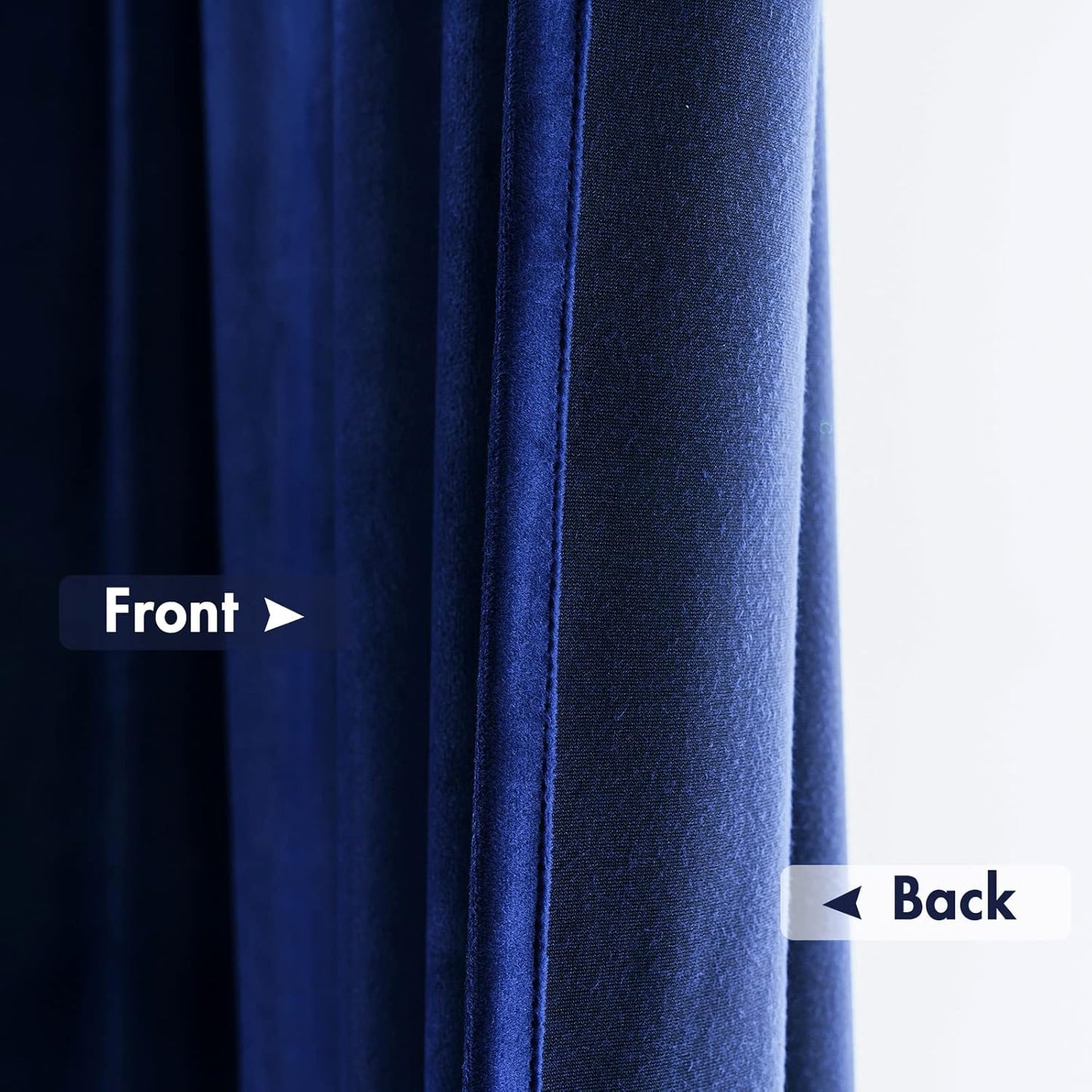 MIULEE Royal Blue Velvet Curtains Thermal Insulated Blackout Curtain Drapes for Bedroom Living Room Darkening 108 Inches Long Curtains Panels Rod Pocket Set of 2