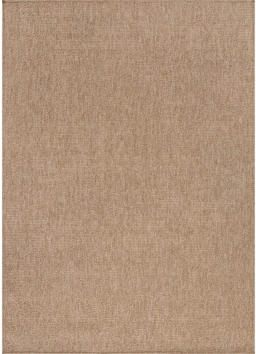 CAMILSON Easy Jute Rug 6x9, Indoor Outdoor Natural Color Fiber Area Rugs for Living Room Patio and Kitchen Rug, Solid Boho Woven Design, Easy-Cleaning, Washable Outside Carpet Alfombras (6 x 9)