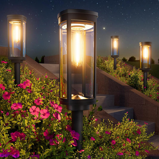 Bright Solar Pathway Lights Outdoor, 8 Pack Solar Powered Garden Lights Waterproof IP65, Auto On/Off Outdoor Light for Lawn Patio Walkway Driveway Decor Landscape Lighting