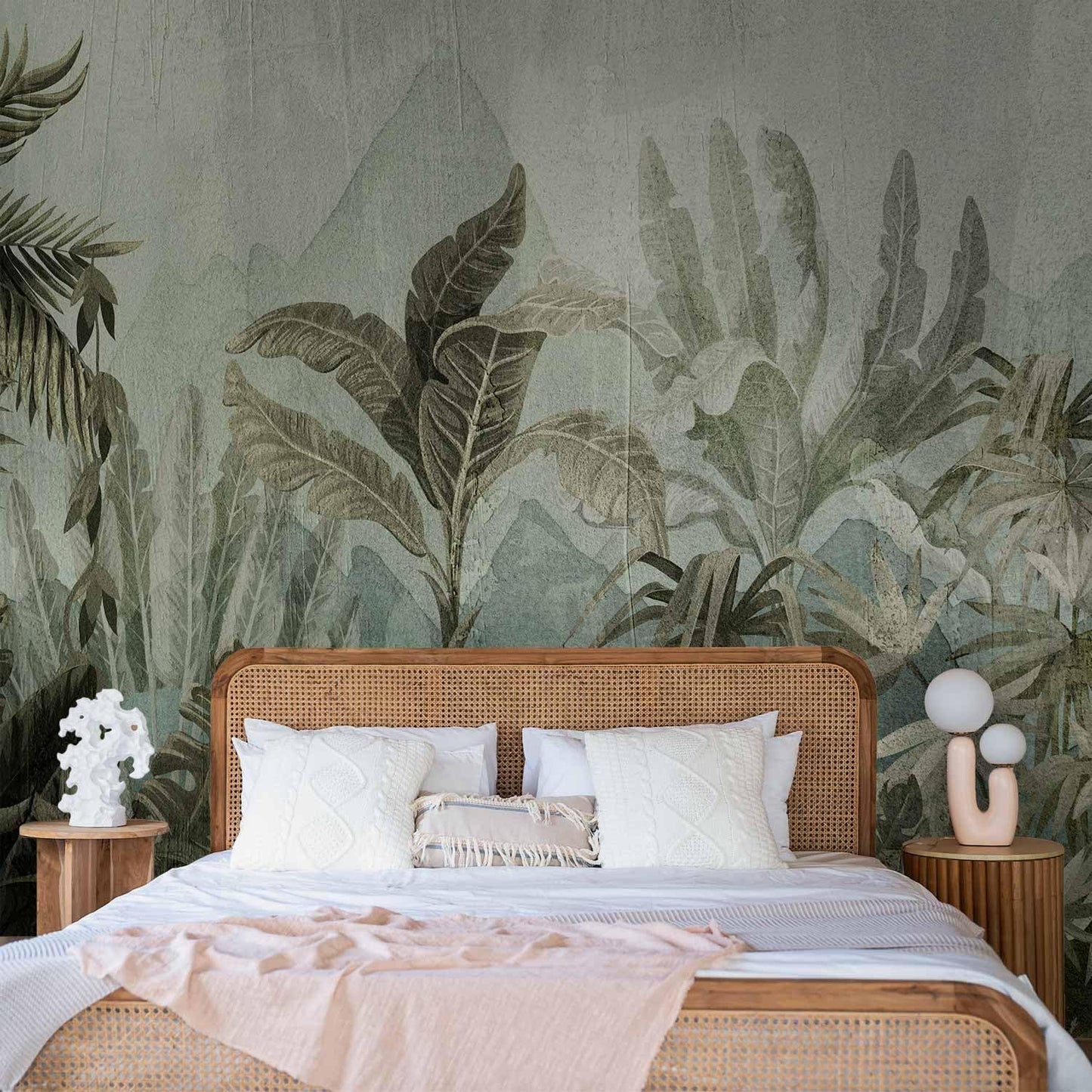 artgeist Wall Mural Leaves 157"x110"XXL Non-Woven Wallpaper Fleece Wall Decor Photo Print Picture Image Design Nature Botanical Plants Palm Abstract b-C-0854-a-a