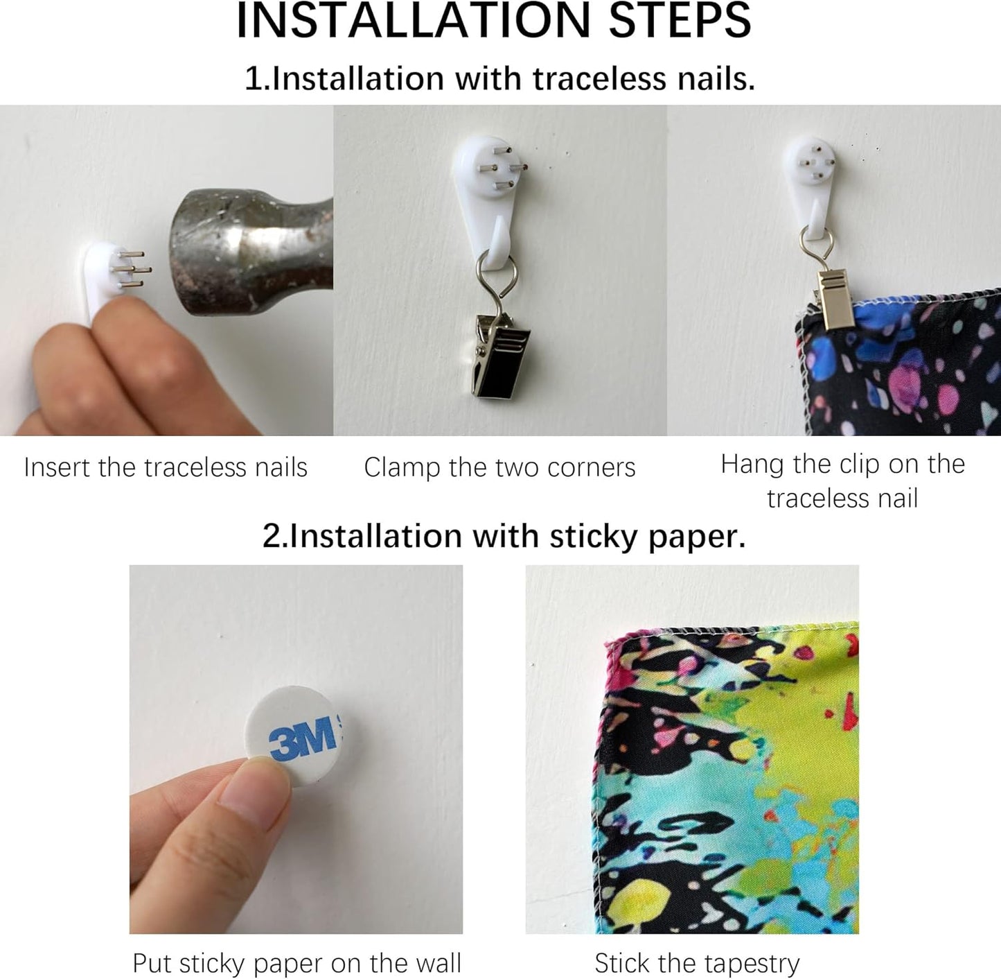 OSVINO Blacklight Trippy Mandala Tapestry 59"x51" UV Reactive Fantasy Tapestry Aesthetic Wall Decor for Living Room Bedroom Boho Wall Hanging