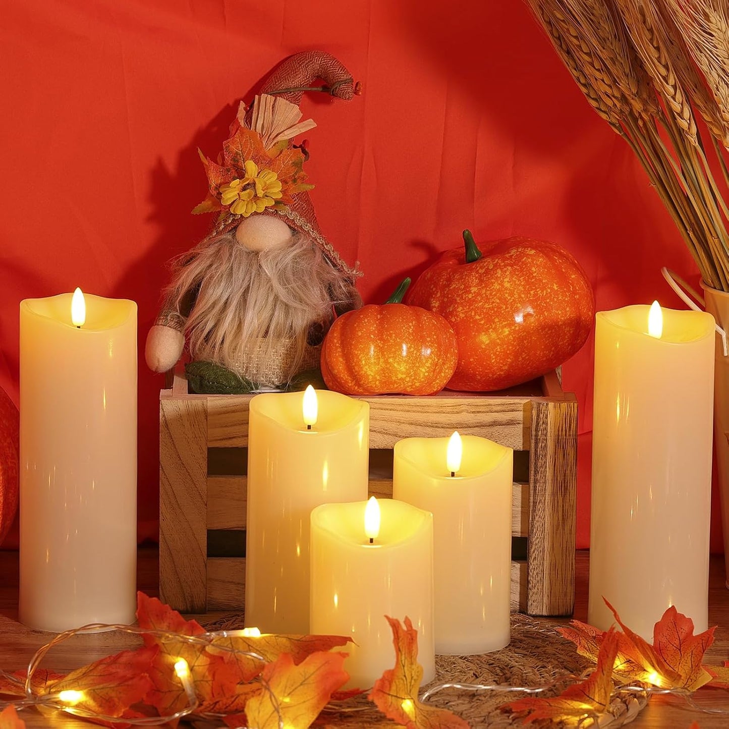 Outdoor Flameless Candles with Remote Timer - Waterproof Realistic Flickering LED Pillar Electric Battery Operated Fake Candle for Holiday Home Wedding Fireplace Decor - Ivory White 3 Pack (4”6”8”)