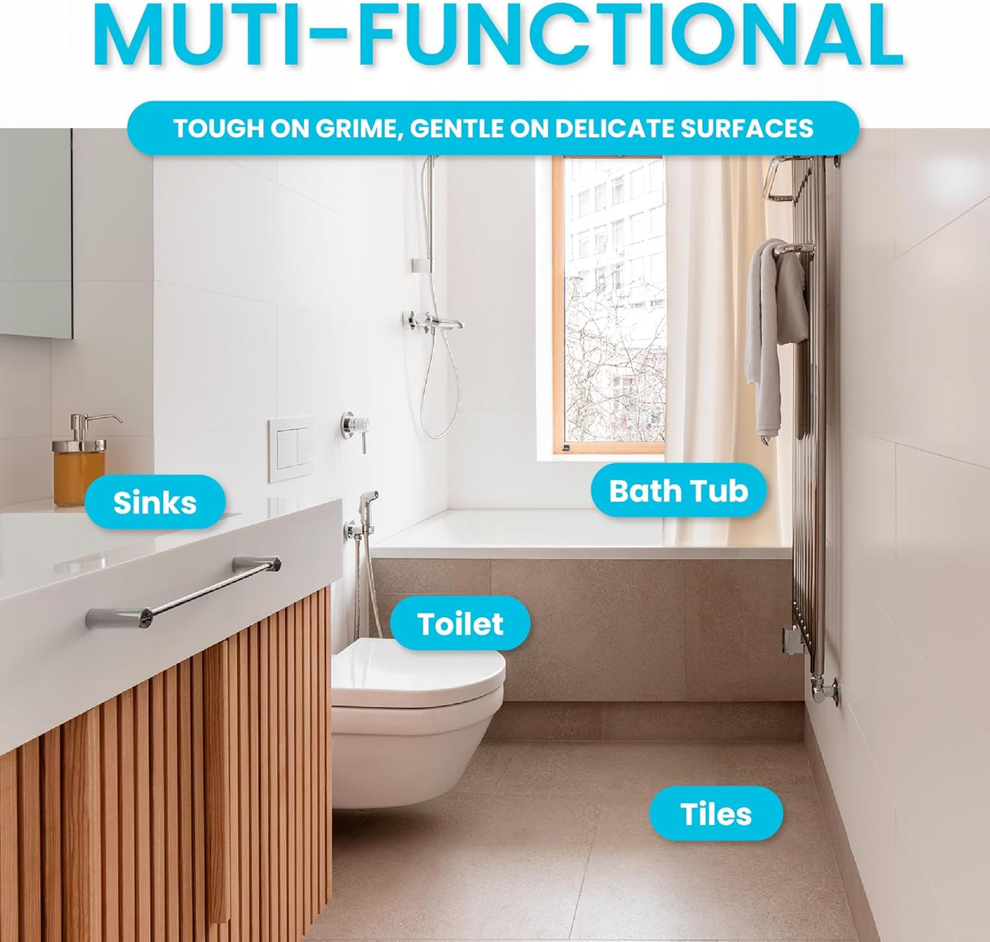 Pumice Stone Toilet Bowl Cleaner | Toilet Pumice Stone with Extra Long Handle | Scouring Stick for Toilet Cleaning, Stain Removal on Toilets, Grills, Tiles, Grout & Pools | 2 Pack