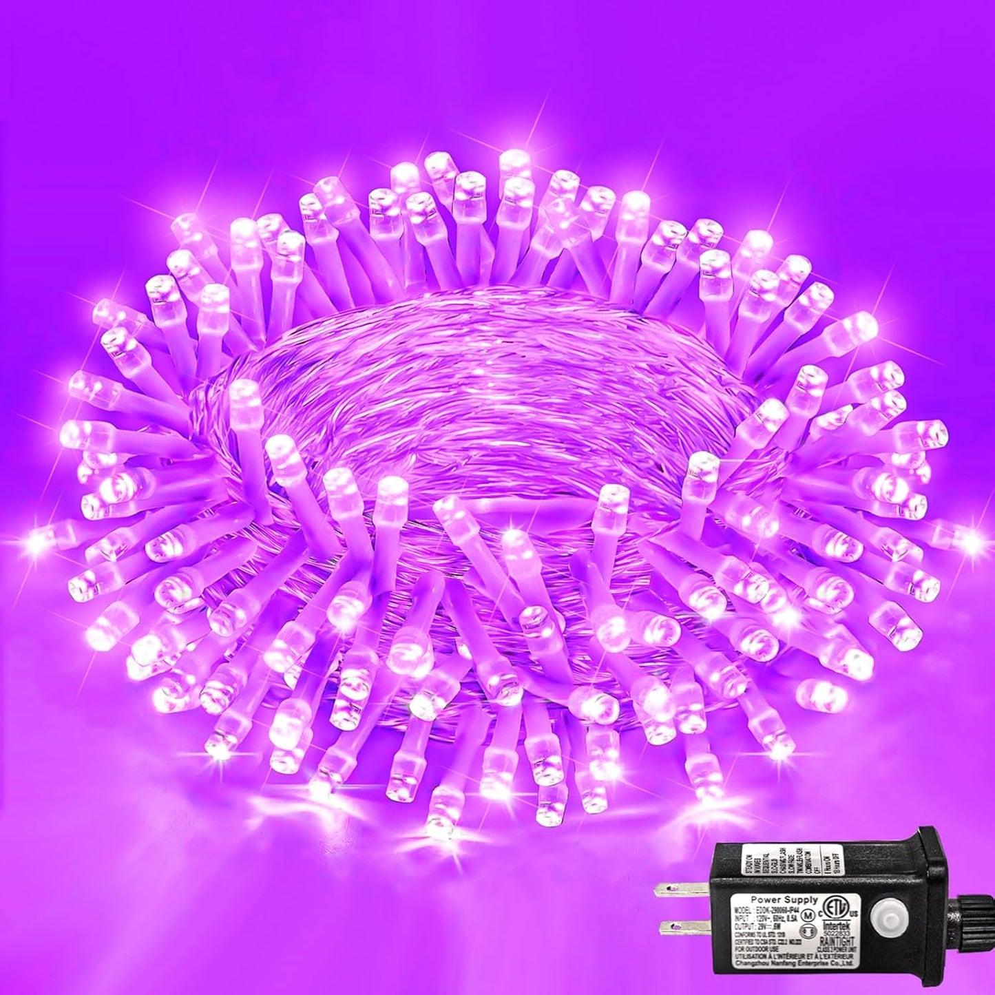 120 LED Purple Halloween Lights, 40 FT Christmas Lights Indoor Outdoor 8 Modes Plug in Waterproof Fairy String Lights for Tree Christmas Halloween Thanksgiving Decorations
