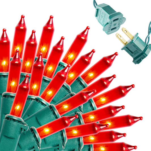 Joiedomi Red Christmas Lights Outdoor,42.8FT Christmas Tree Lights Outside,200(2x100) Count String Lights,Green Wire Xmas Lights for Decorations Indoor Holiday Theme Party Yard House