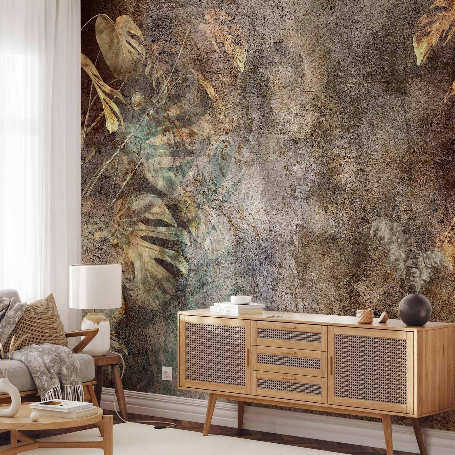 artgeist Wall Mural Monstera 116x83 in - XXL Peel and Stick Self-Adhesive Wallpaper Removable Large Sticker Foil Wall Decor Print Picture Design Nature Botanical Abstract Plants b-C-0859-a-a