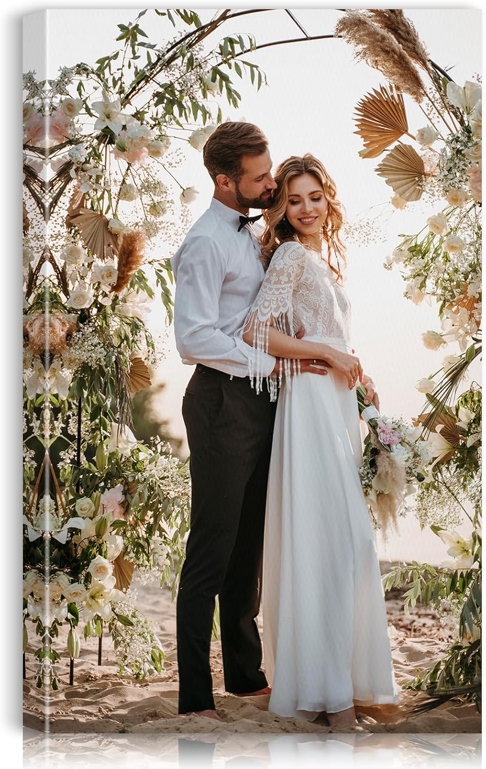 Custom Canvas Prints with Your Photos - Personalized Pictures Print, Customized Photo Gifts, Wall Art Poster Canvas Printing for Wedding, Family, Baby, Pets, Home Office Decor, Wrapped Frame 24x40