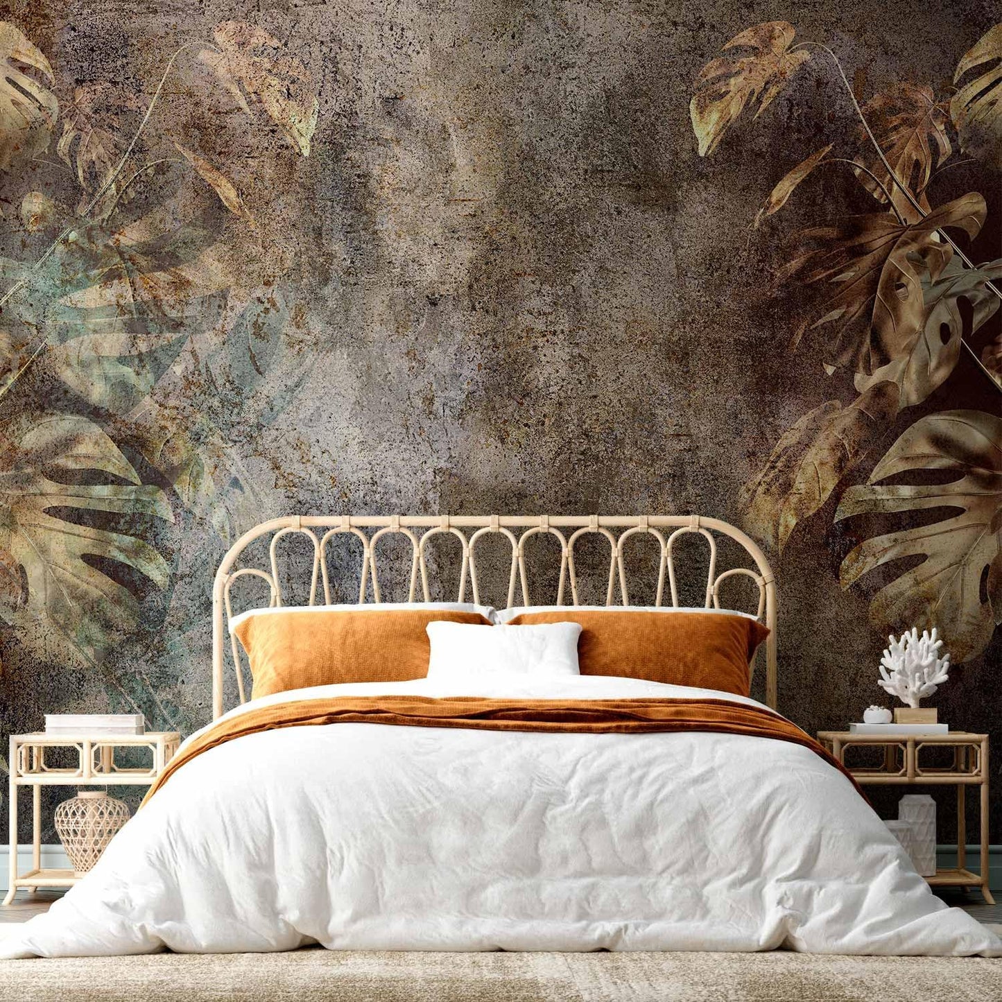 artgeist Wall Mural Monstera 193x138 in - XXL Peel and Stick Self-Adhesive Wallpaper Removable Large Sticker Foil Wall Decor Print Picture Design Nature Botanical Abstract Plants b-C-0859-a-a