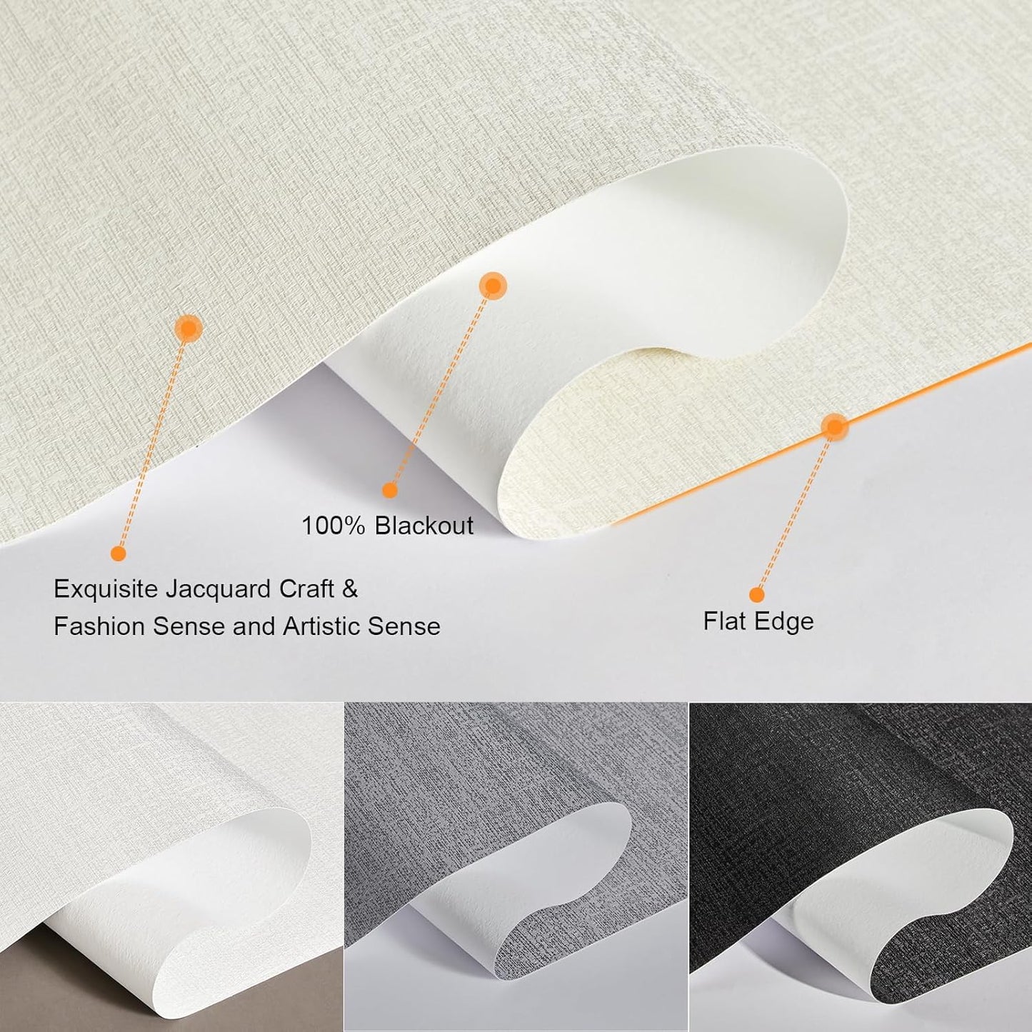 Persilux Blackout Shades for Windows Cordless Roller Blinds, Roller Windows Shades for Home with Fabric Attached Valance, UV Protections Easy Installation for Door/Office, Limestone(85" W x 96" H)