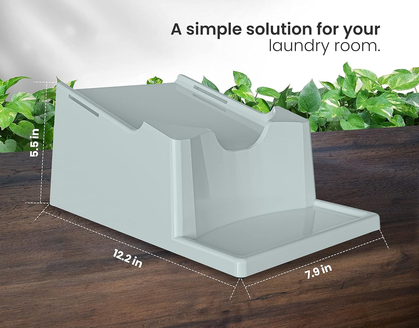 TidyFriend Laundry Detergent Holder Stand Organizer with Drip Tray, 3 Pack Laundry Soap Holder with Non-Slip Rubber Feet for Washing Space Organization, Angled Downward Slope for Easy Pouring (Blue)