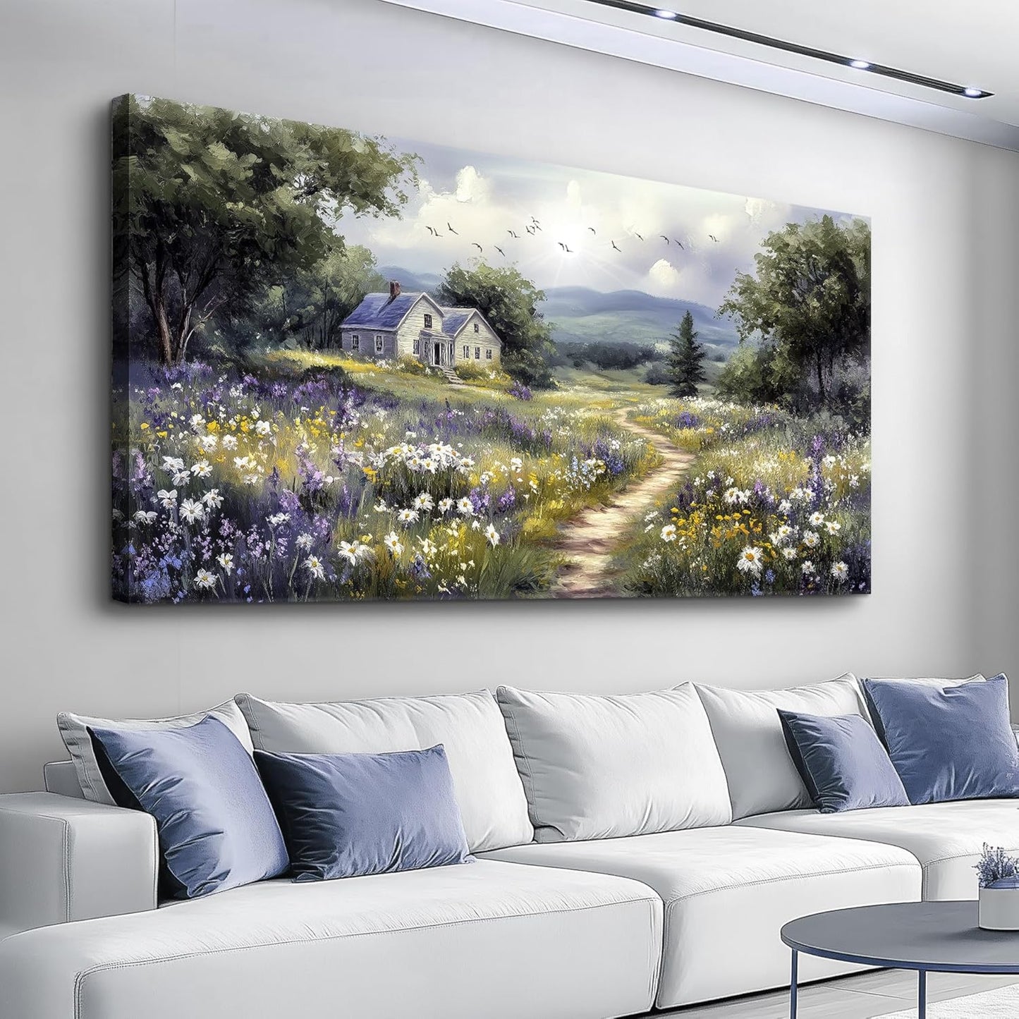 Canvas Wall Art for Living Room Large Wall Decor for Office Bedroom Decorations Garden Painting Artwork Room Wall Mural Aesthetic Home Decor 30x60 in