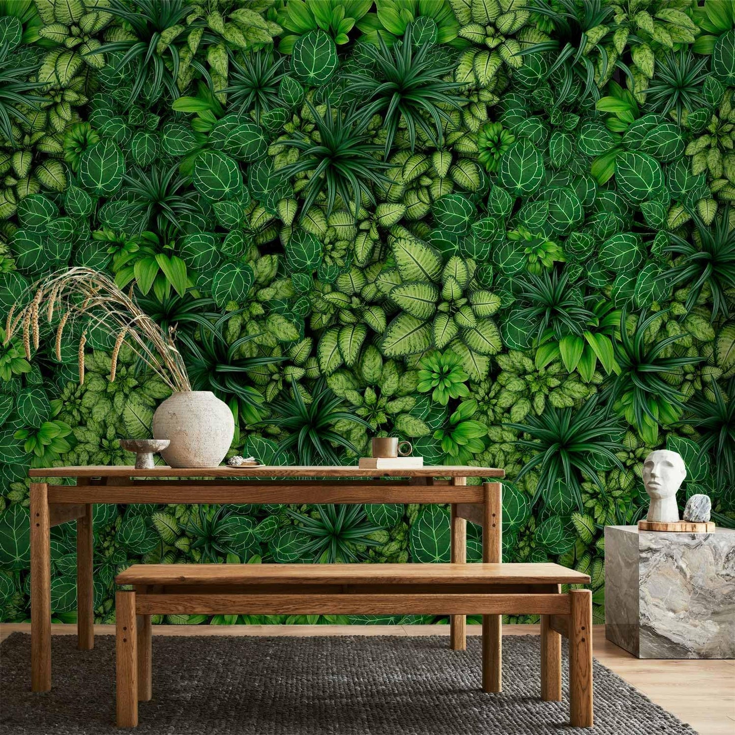 artgeist Premium Wall Mural Plants 197x138 in - Non-Woven Wallpaper Fleece Wall Decor Photo Print Picture Image Design Nature Botanics Tropical Leaves b-B-0601-a-a
