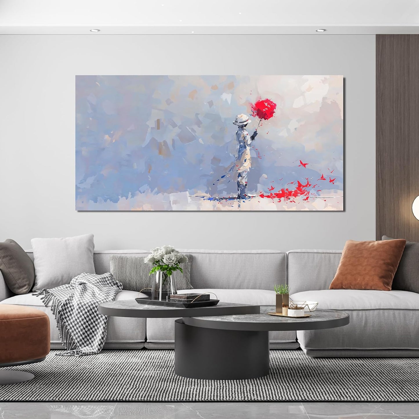 Large Canvas Wall Art Decor Modern Minimalist Wall Art Decor Wall Pictures For Living Room Artwork for Walls Colorful Wall Art Decorations Bedroom Office Home Wall Decor Prints Ready to Hang 24" X 48"