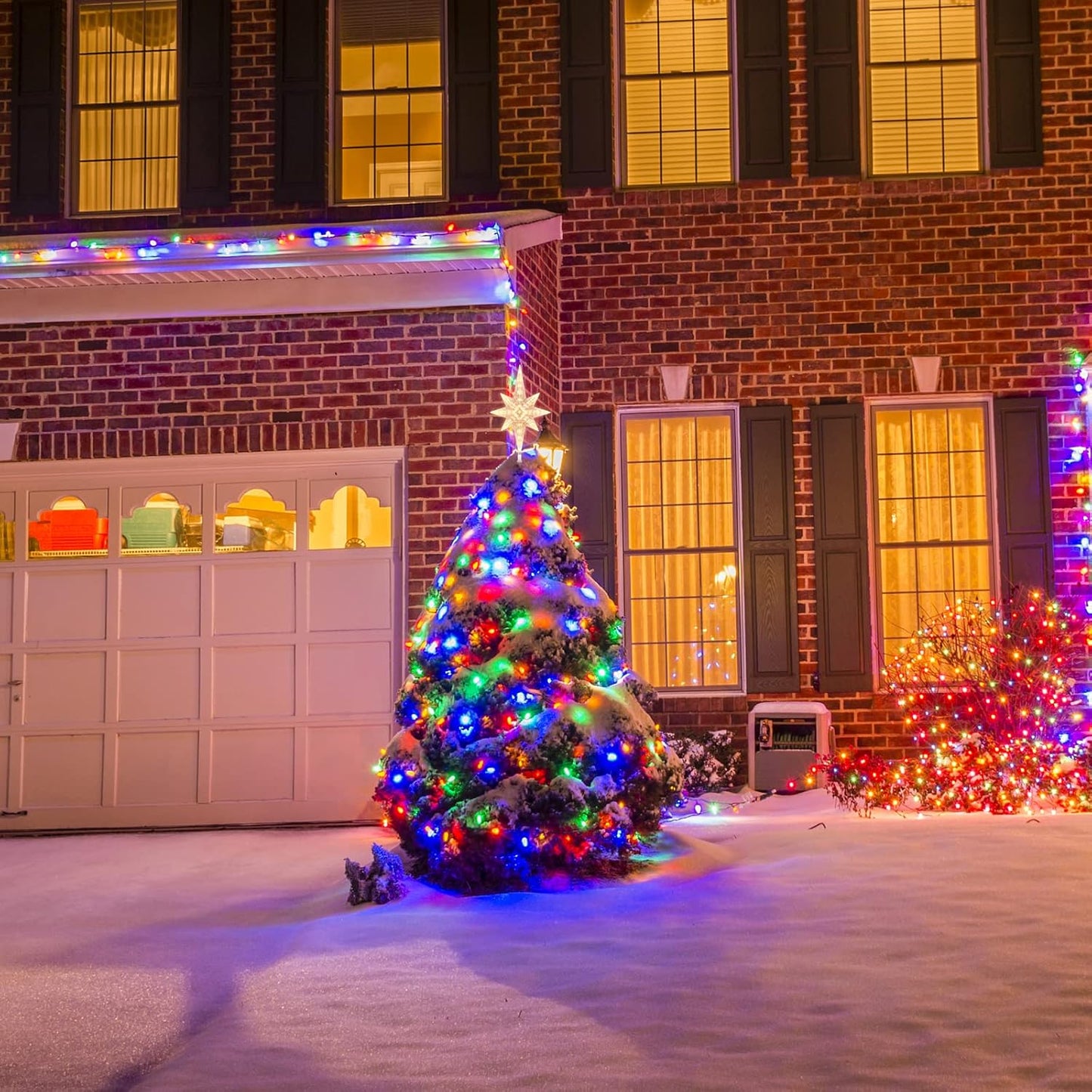 Lighted Christmas Tree Topper, Bethlehem Star Treetop with 41LED Warm White Fairy Lights, Holiday Christmas Tree Decoration.