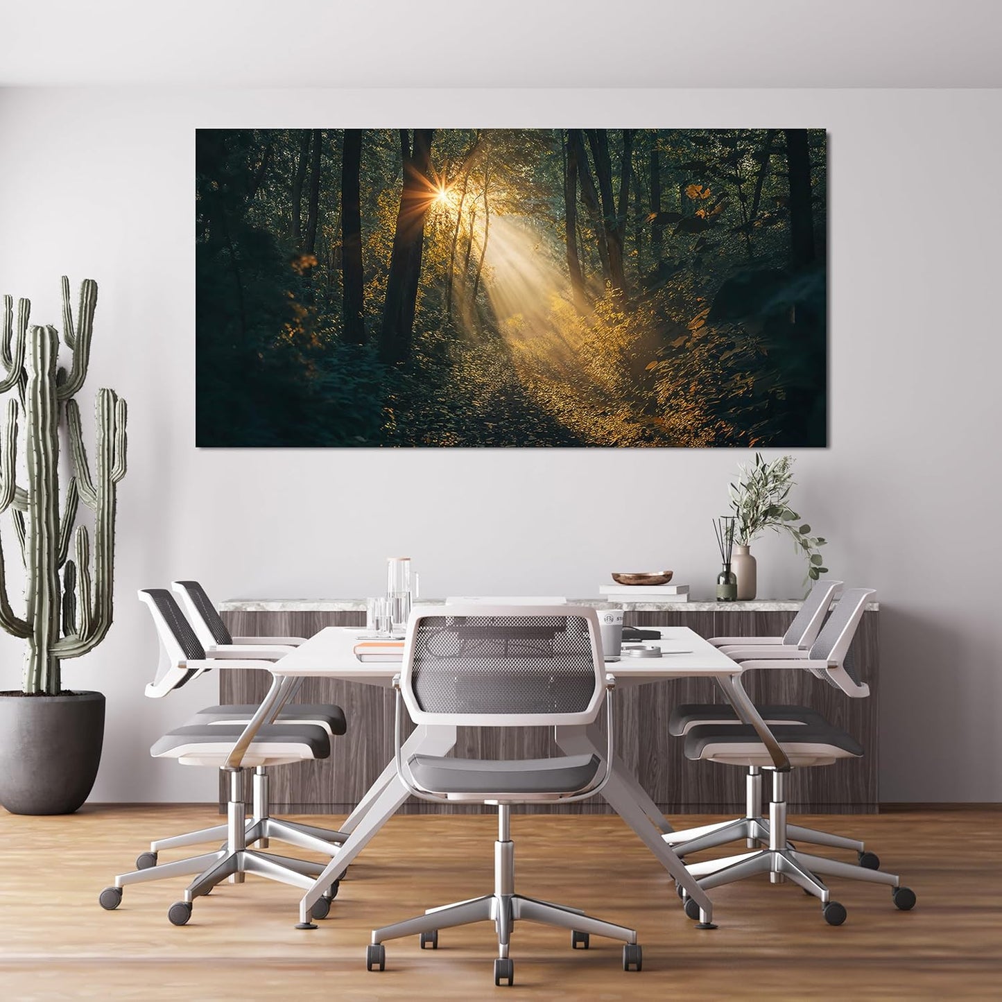 Canvas Wall Art Landscape Sunny Forest Trail oversized Wall Art Decor wall decorations Pictures Prints For Bedroom Decorations Pictures For Living Room Office Wall Decor 29“ X 58” Ready to Hang