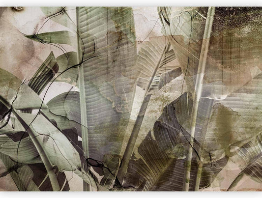 artgeist Premium Wall Mural Tropical Leaves 98x69 in - XXL Non-Woven Wallpaper Fleece Wall Decor Photo Print Picture Image Design Plant Jungle Nature Like Painted b-C-0776-a-a