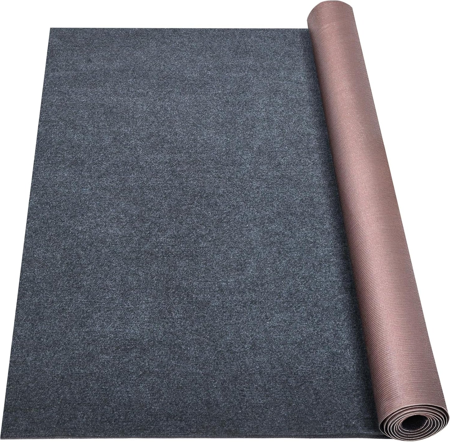 Marine Carpet,5 FT x 15 FT Dark Gray Indoor Outdoor Carpet 0.2" Thick Boat Carpet with Water-Proof TPE Backing, Non-Slide Outdoor Marine Carpet Roll for Home, Patio, Porch, Deck