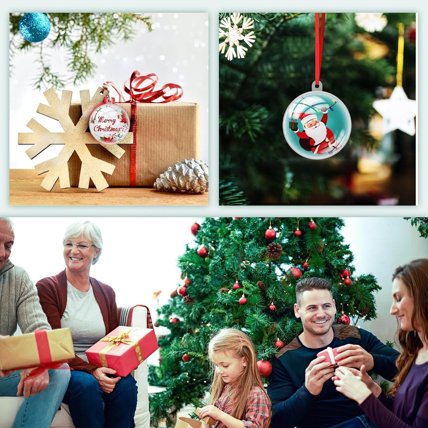 Personalized Christmas Ornaments 2025, Wood Custom Photo Text Hanging Ornament Customized Christmas Tree Decorations Gift for Family, Kids, Friends, Couples, Wedding