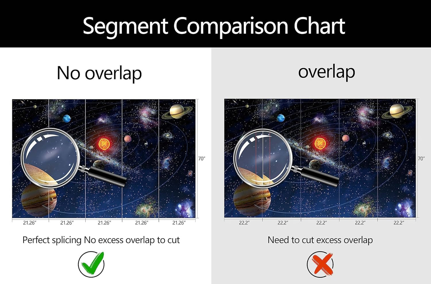 WFBHUA-Galaxy Wallpaper Mural Kids Nursery Wallpaper Cosmic Planets Wall Mural Decoration for Boys Room Playroom(Not Peel and Stick)