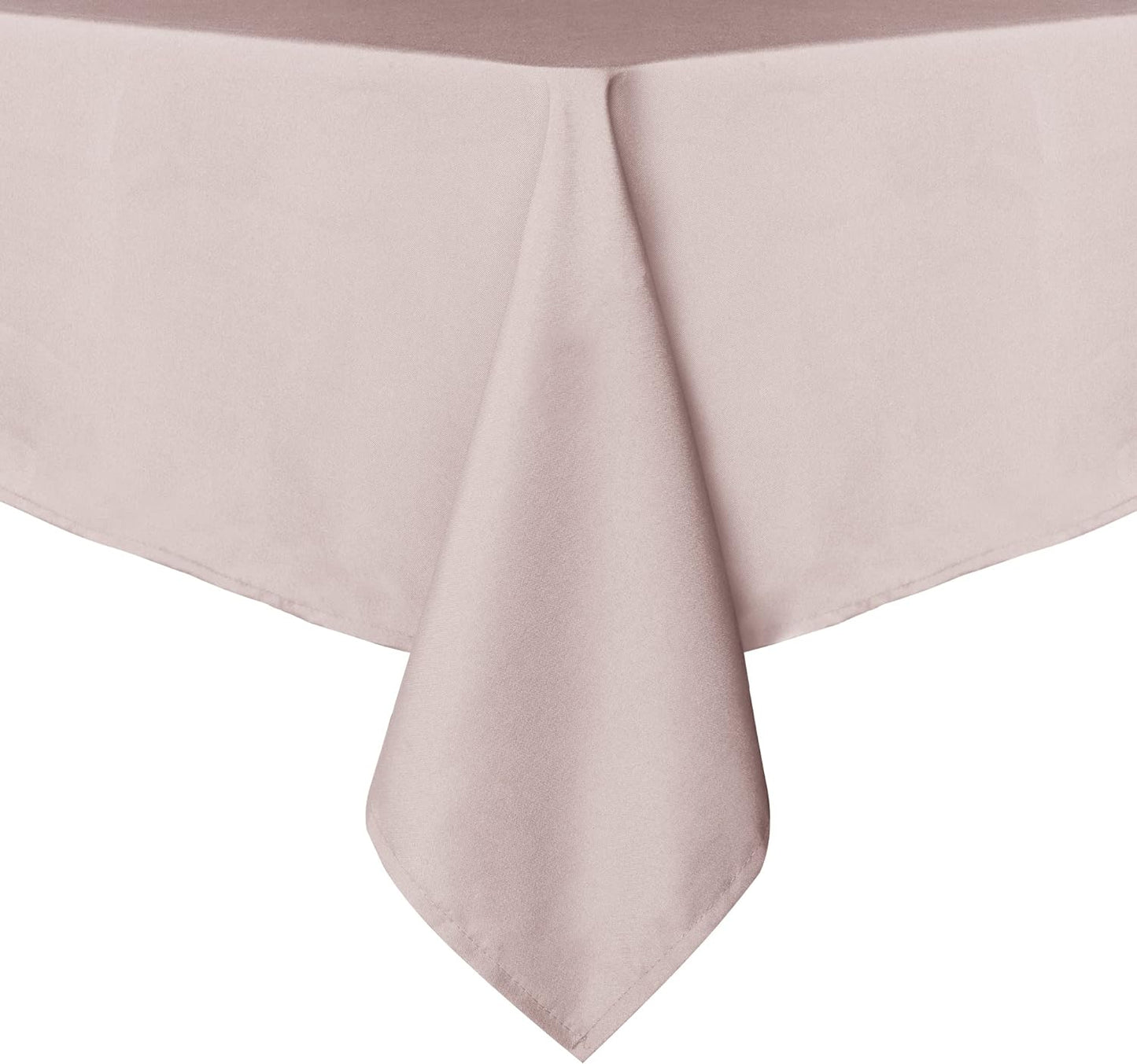 sancua Rectangle Tablecloth - 60 x 84 Inch - Stain and Wrinkle Resistant Washable Polyester Table Cloth, Decorative Fabric Table Cover for Dining Tables, Buffet Parties and Camping, Blush