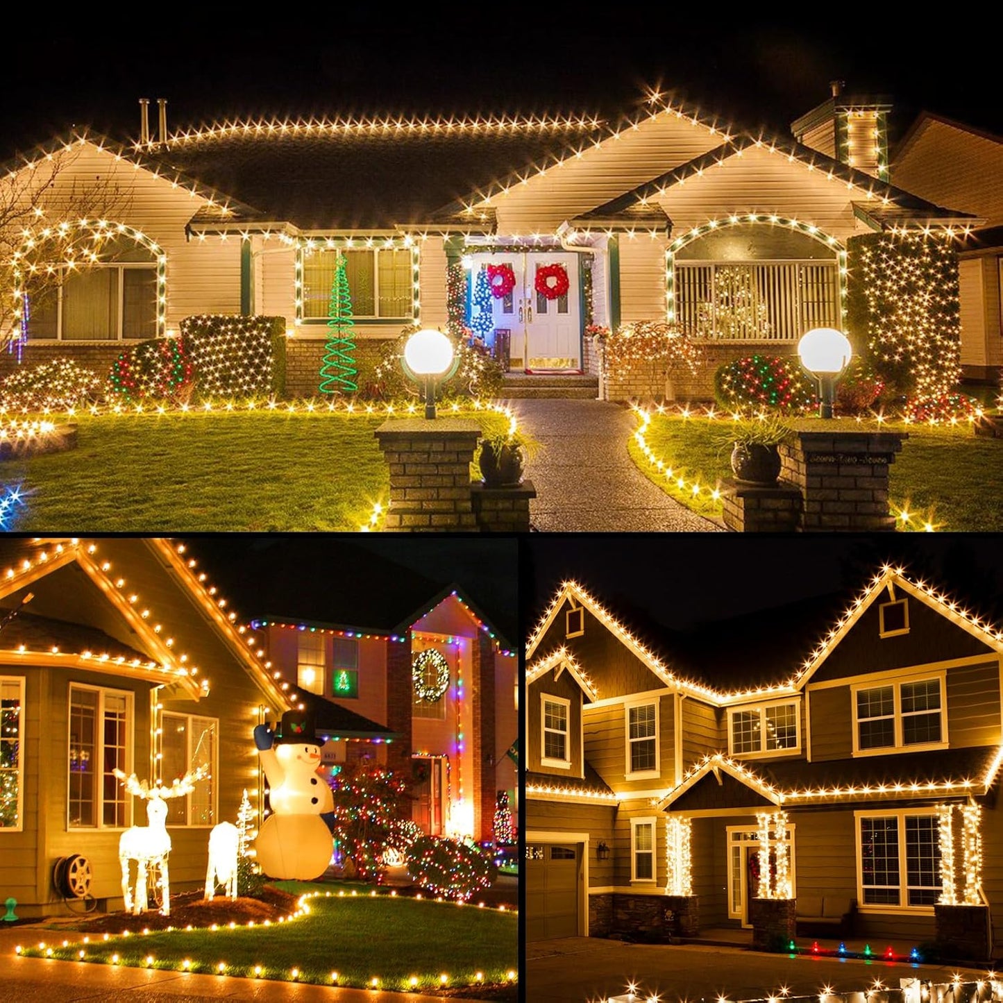 Brightown C9 LED Christmas String Lights, 2 Pack - 33ft 50 LED Waterproof Strawberry String Lights, Extendable Green Wire Lights String for Outdoor Indoor Patio Party Decoration (Warm White)