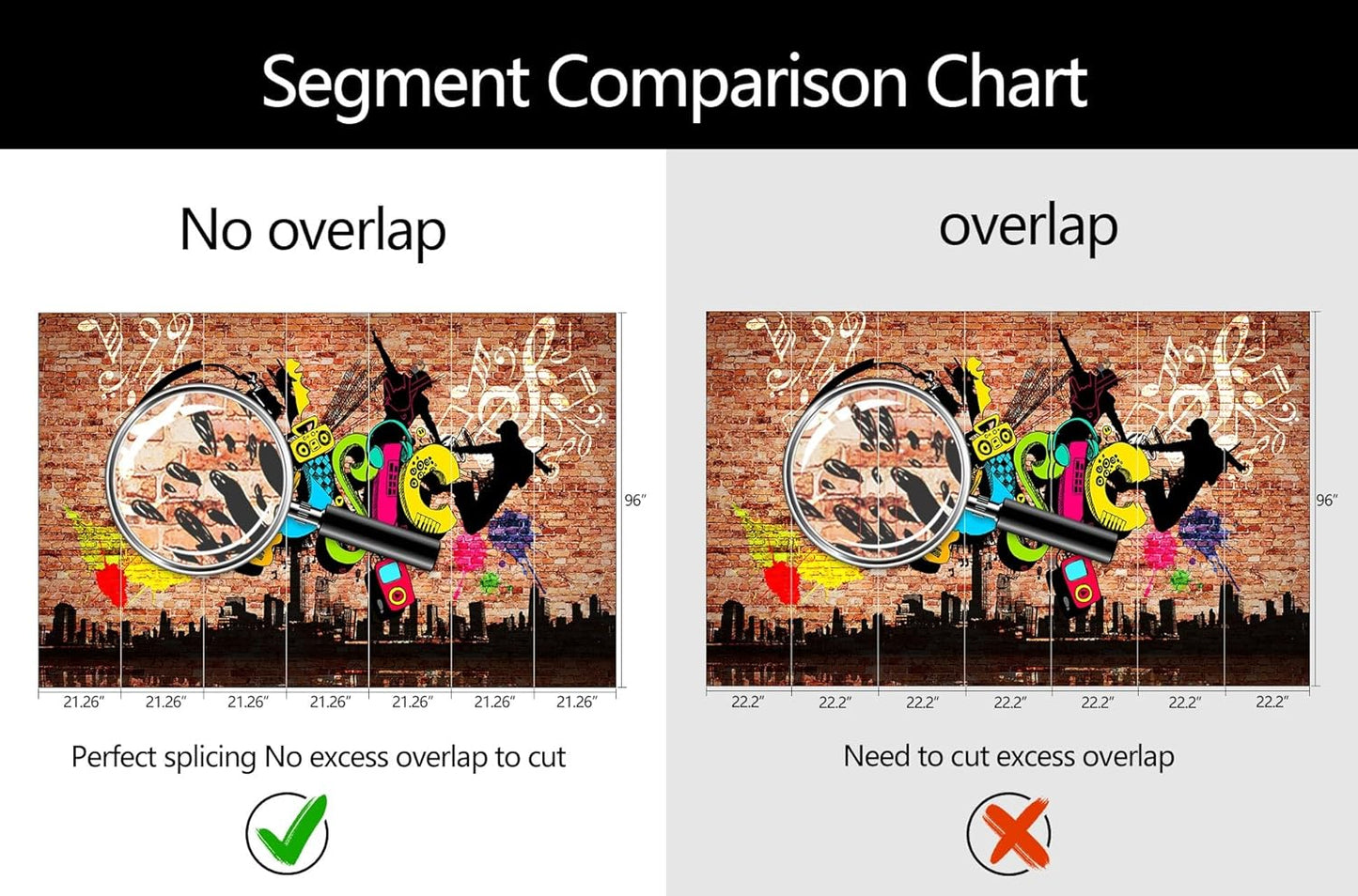 WFBHUA-Music Graffiti Wallpaper Abstract City Brick Wall Hip-hop Murals for Bar Ktv Industrial Background (Not Peel and Stick)