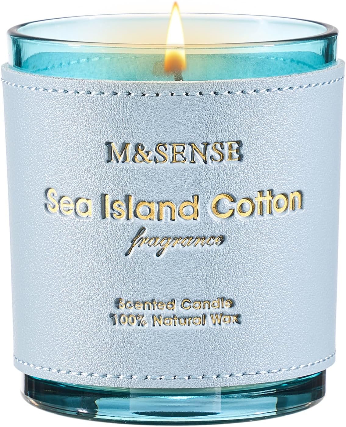 M&SENSE Green Floral Musky Scented Candles,Vegan Soy Wax,10oz 42-Hour Long Lasting Burning Time,Heavy Scented Candles for Relaxing Bathtub Sleep, Housewarming Gifts for Women & Men