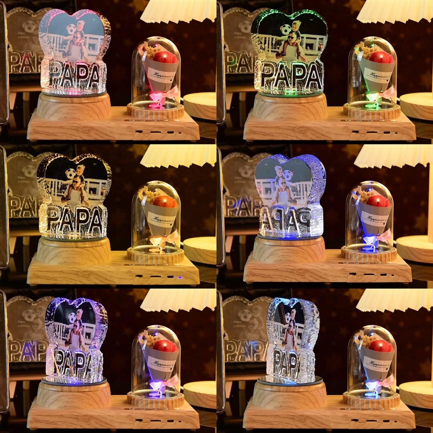 3D Crystal Photo, Valentine's Day Personalized Gift, Lover Photo with Laser Engraving, Engraved Crystal, Custom Couple Gift - Liebe