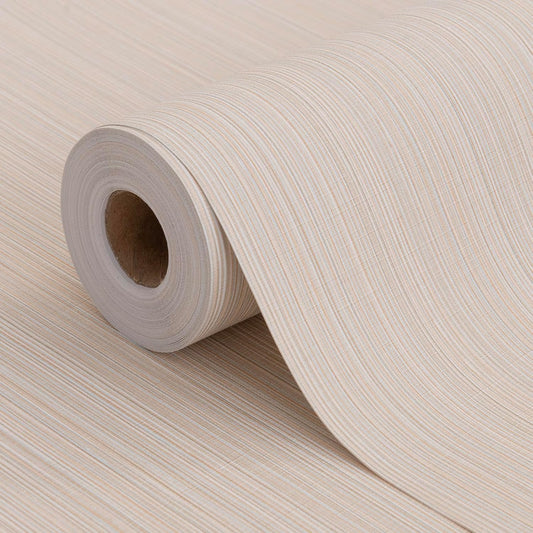 Grasscloth Peel and Stick Wallpaper 20.8"x394" Beige Thick Fabric Textured Linen Classic Faux Grassweave Neutral Removable Wallpaper Vinyl Film Roll for Home Use