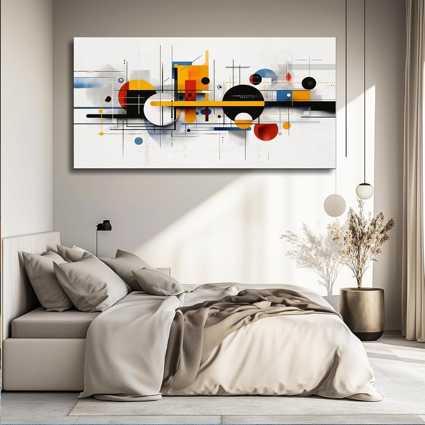 Canvas Wall Art for Living Room Large Wall Decor for Office Bedroom Decorations Color Line Painting Artwork Room Wall Mural Aesthetic Home Decor 30x60 in