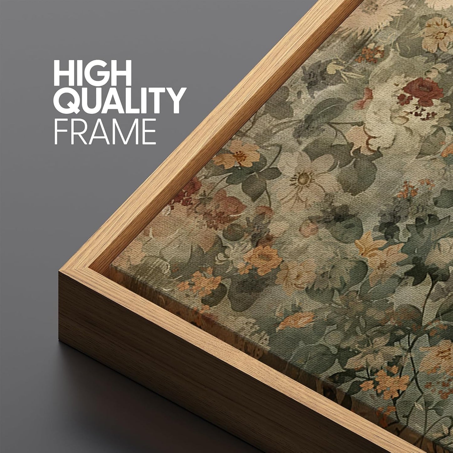 MUDECOR Extra Large Framed Canvas Print Wall Art Minimalist Ink Branches Illustrations Antique Retro Fine Art Illustrations Decorative Colorful for Bedroom - 60"x30"