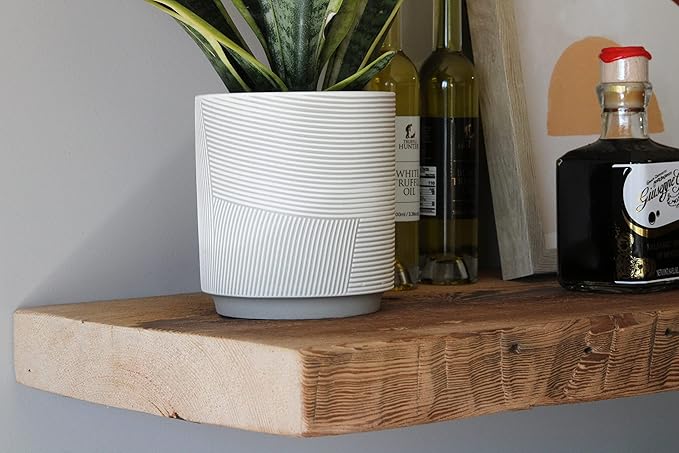 Urban Legacy Deep Floating Shelves | Reclaimed Barn Plank Deep Floating Shelves with Low Profile Brackets | High Weight Capacity (36" x 11" x 2")